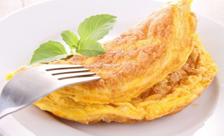 Kuřecí omeleta - dietní jídlo povolené pro dnu